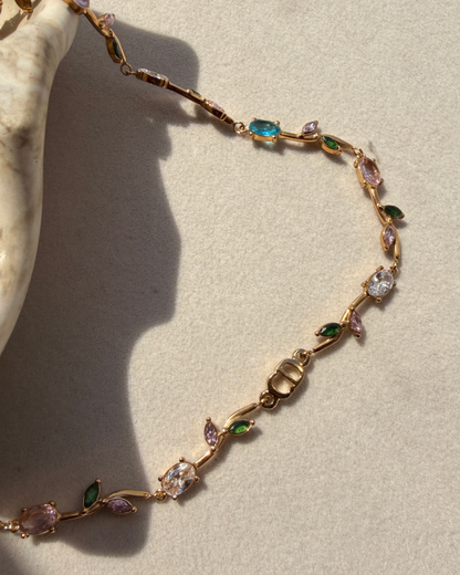 Authentic Dior CD Pendant- Jardin de Tulipes Necklace