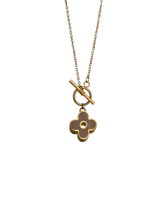 Authentic Louis Vuitton Fleur Charm- Reworked Necklace