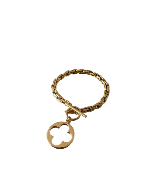 Authentic Louis Vuitton Fleur Charm- Reworked Bracelet