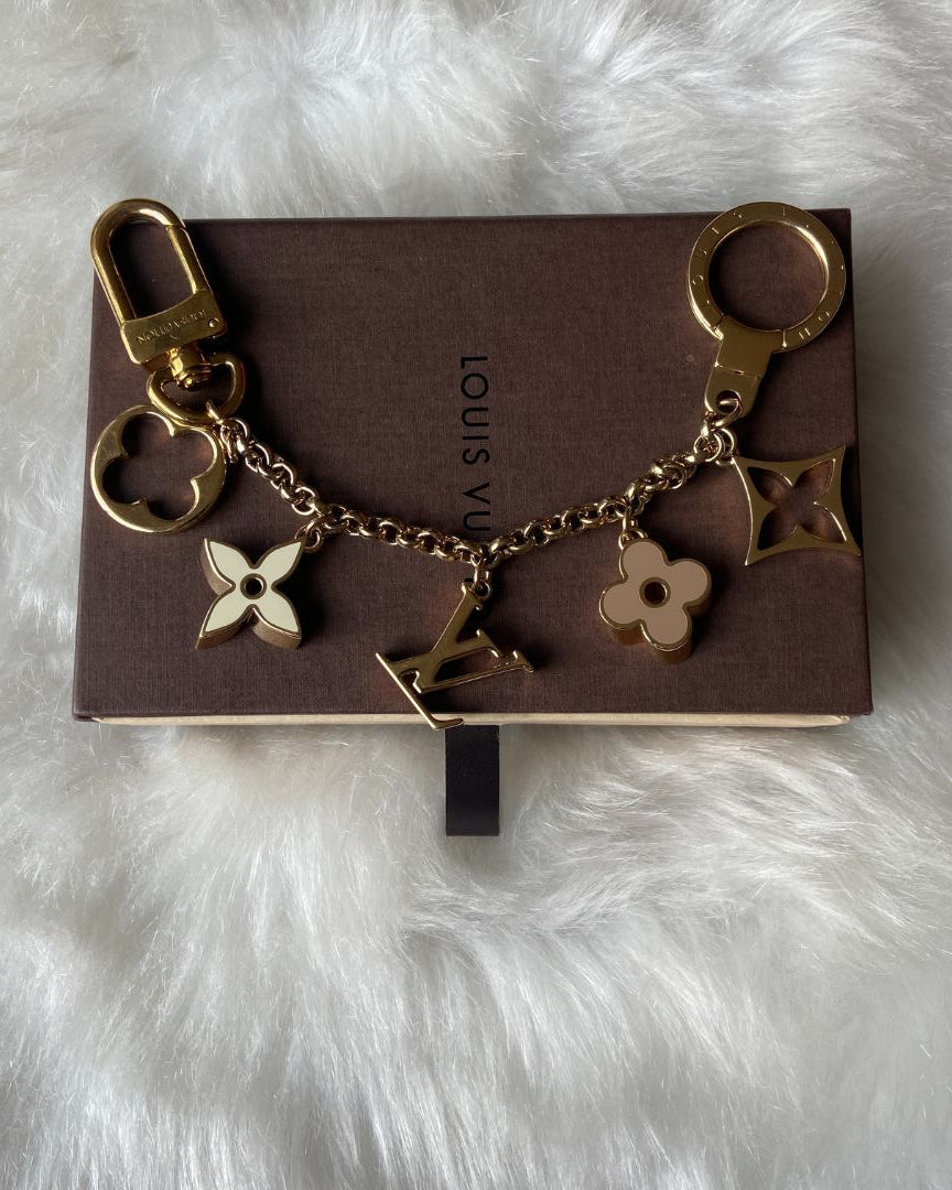 Authentic Louis Vuitton Fleur Charm- Reworked Necklace