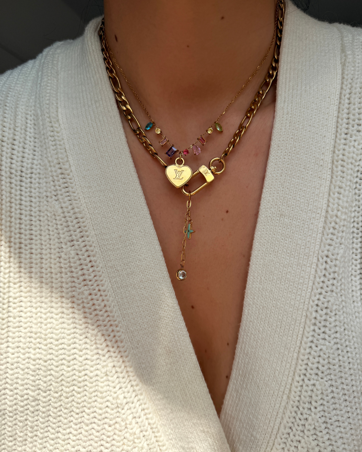 Authentic Louis Vuitton Clasp Reworked Necklace