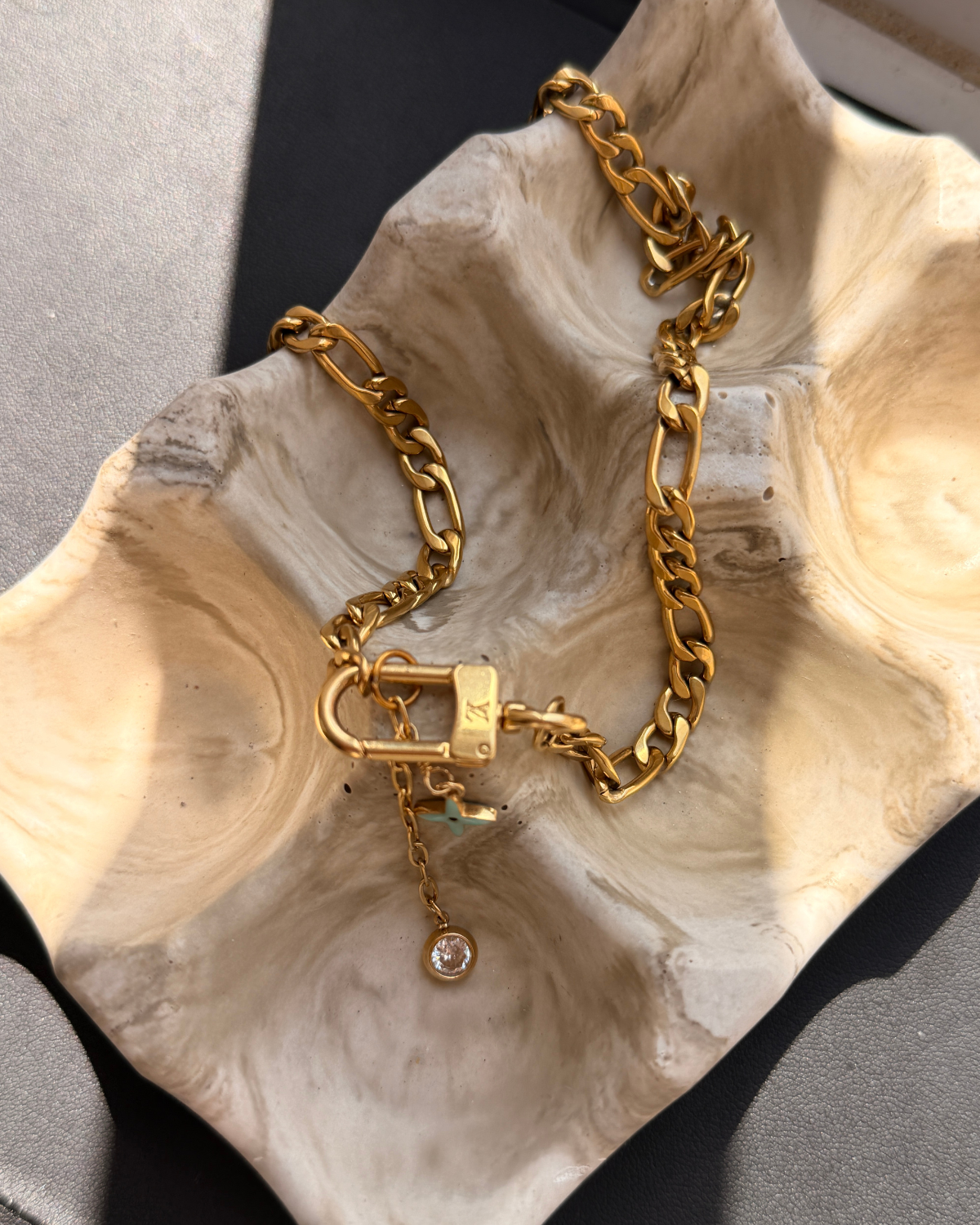 Authentic Louis Vuitton Clasp Reworked Necklace
