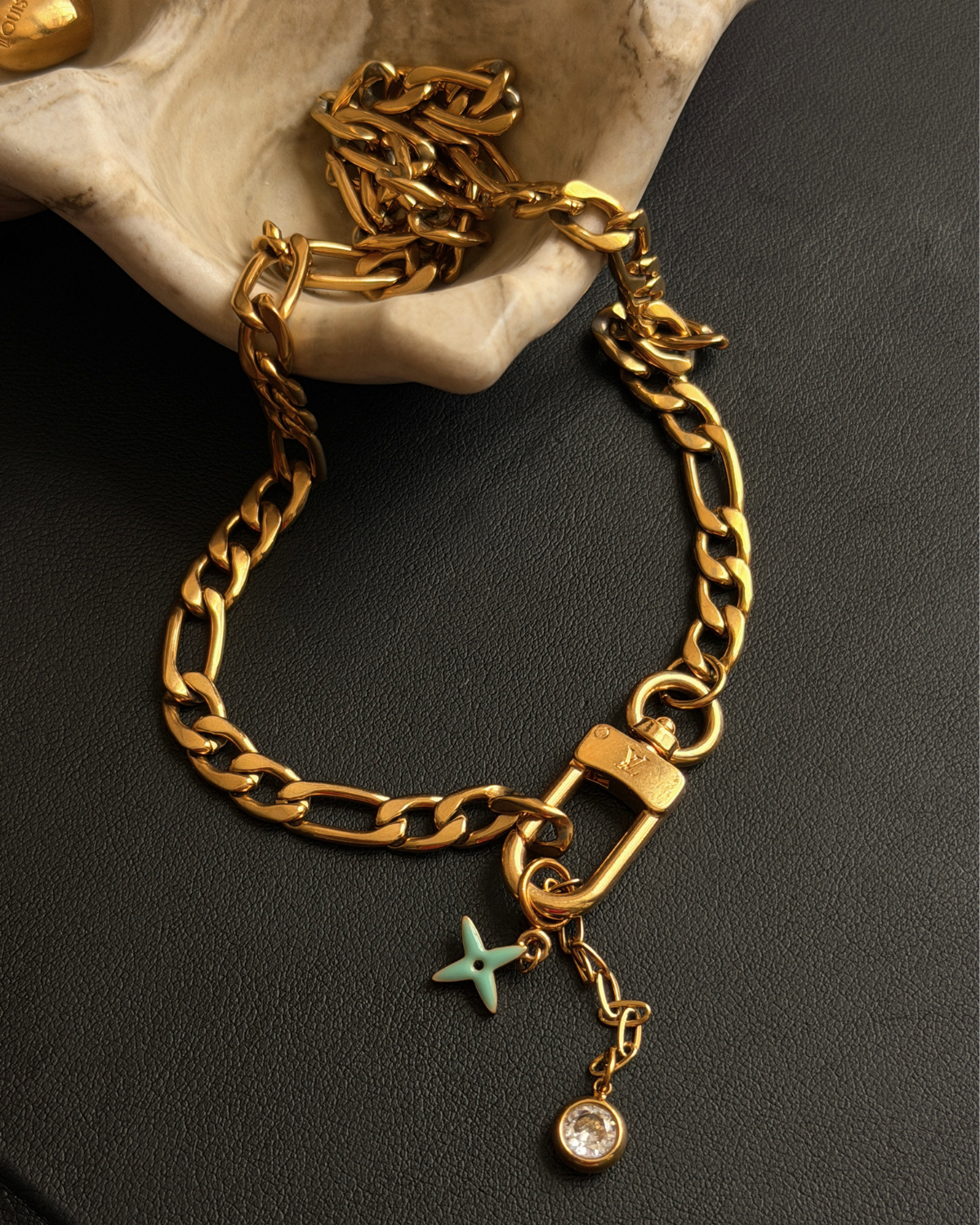 Authentic Louis Vuitton Clasp Reworked Necklace