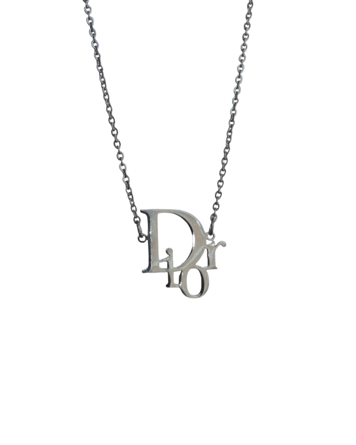 Authentic Dior Pendant- Reworked Silver Necklace