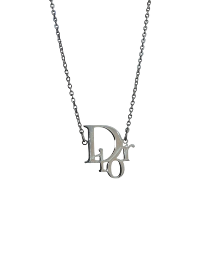 Authentic Dior Pendant- Reworked Silver Necklace