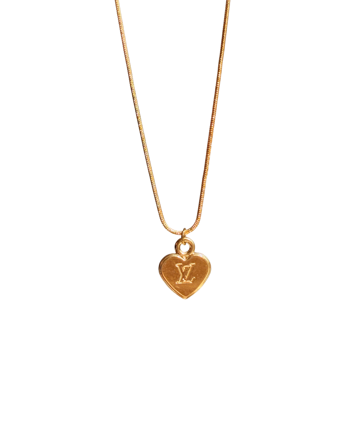 Authentic Louis Vuitton Heart Reworked Dainty Necklace