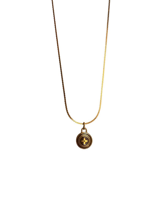 Authentic Louis Vuitton Chocolate Pendant Necklace