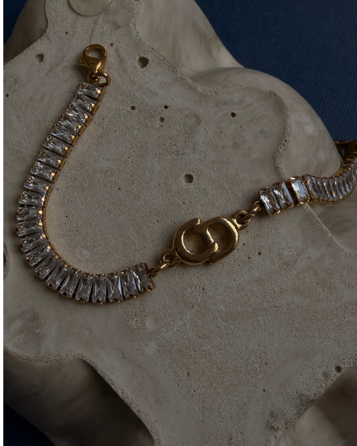 Authentic Dior CD Initials Pendant- Reworked Bracelet