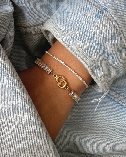 Authentic Dior CD Initials Pendant- Reworked Bracelet