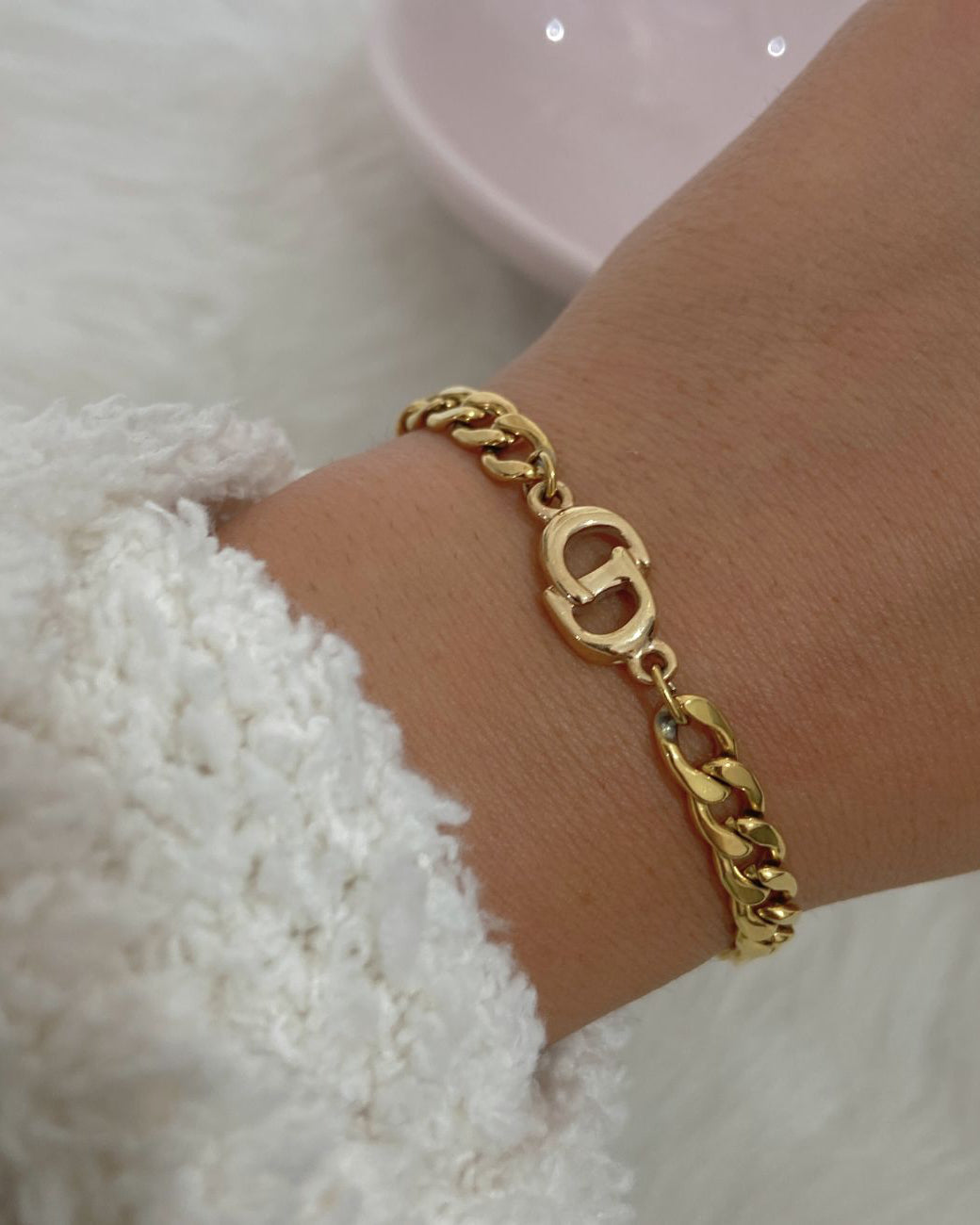 Authentic Dior CD initials Pendant- Reworked Set Choker & Bracelet