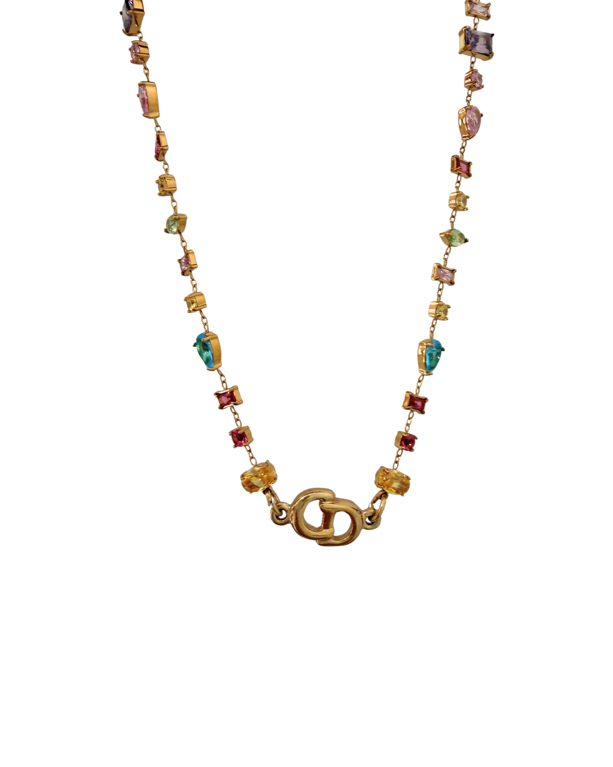 Authentic Dior CD initials Pendant- Reworked Stone Choker