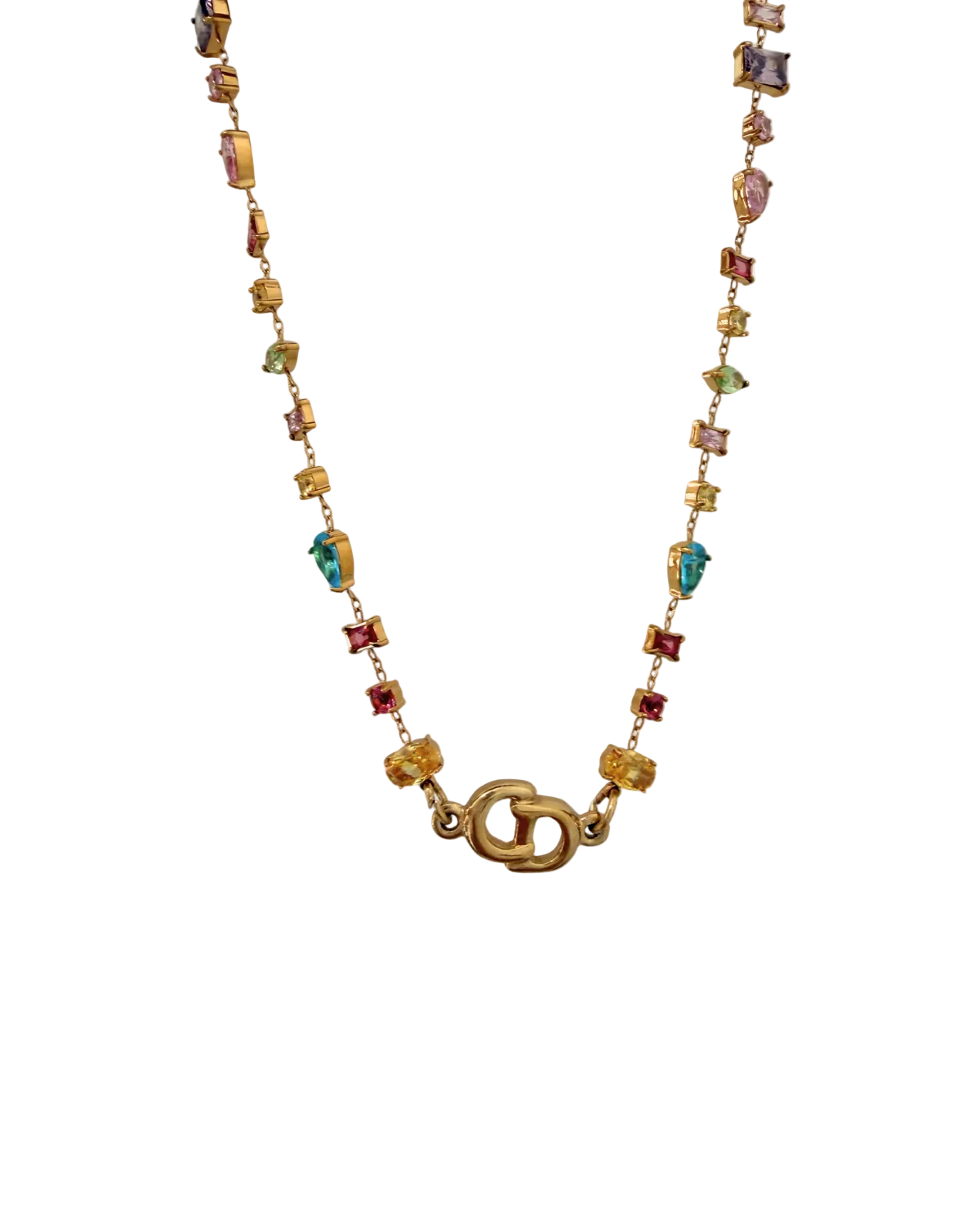 Authentic Dior CD initials Pendant- Reworked Stone Choker