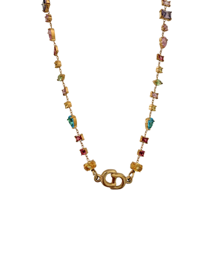 Authentic Dior CD initials Pendant- Reworked Stone Choker