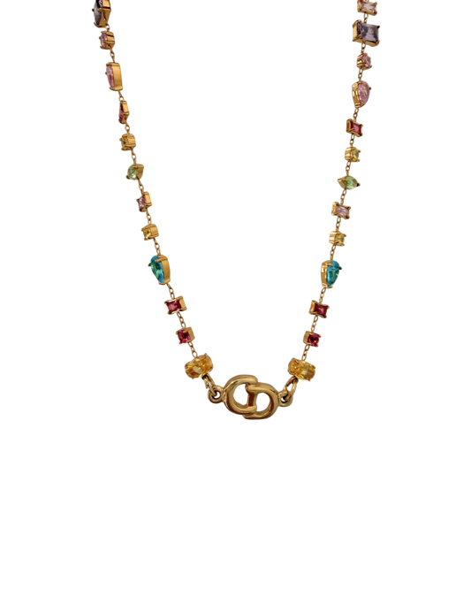Authentic Dior CD initials Pendant- Reworked Stone Choker