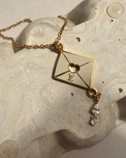 Authentic Louis Vuitton Love Letter Reworked Necklace