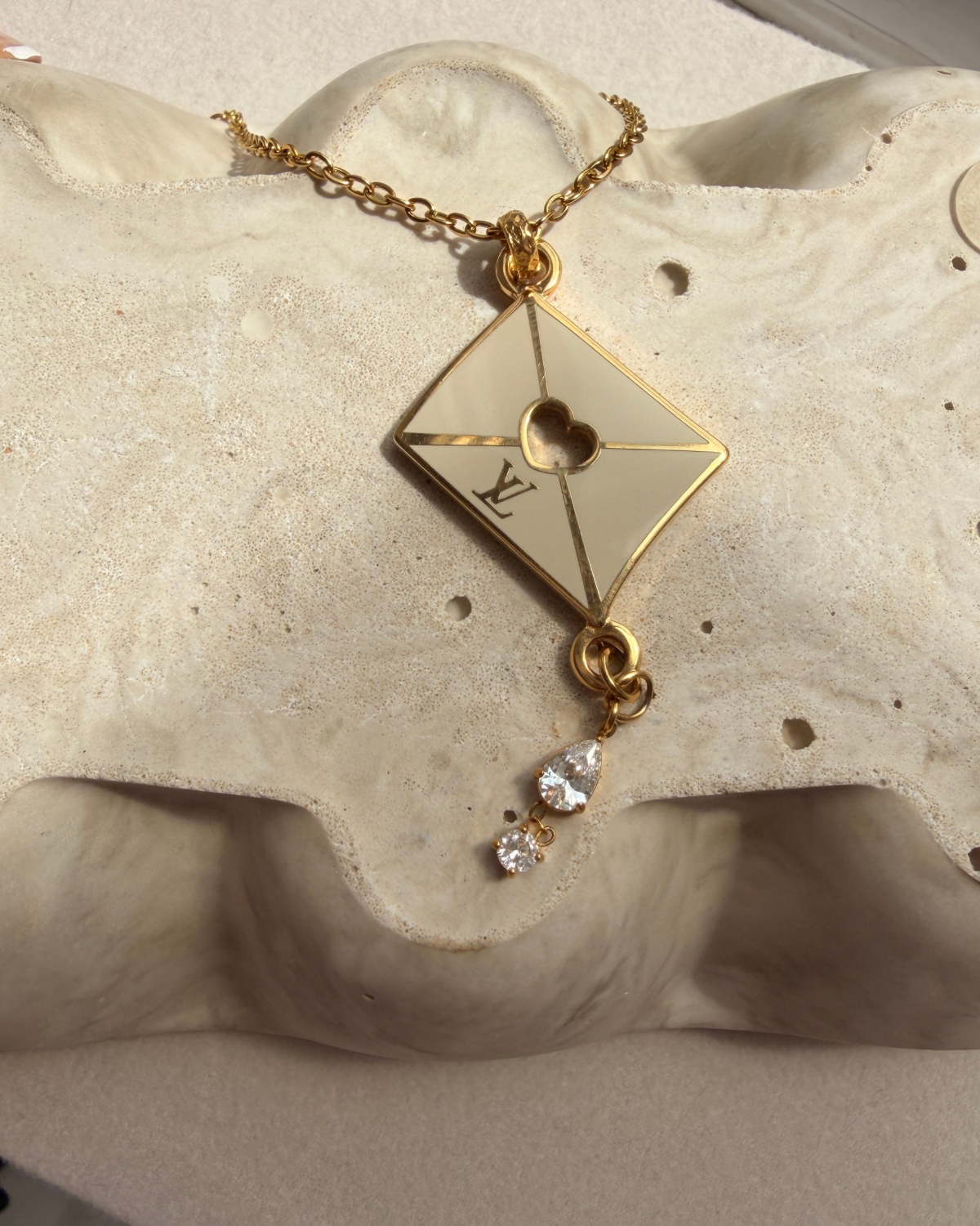 Authentic Louis Vuitton Love Letter Reworked Necklace