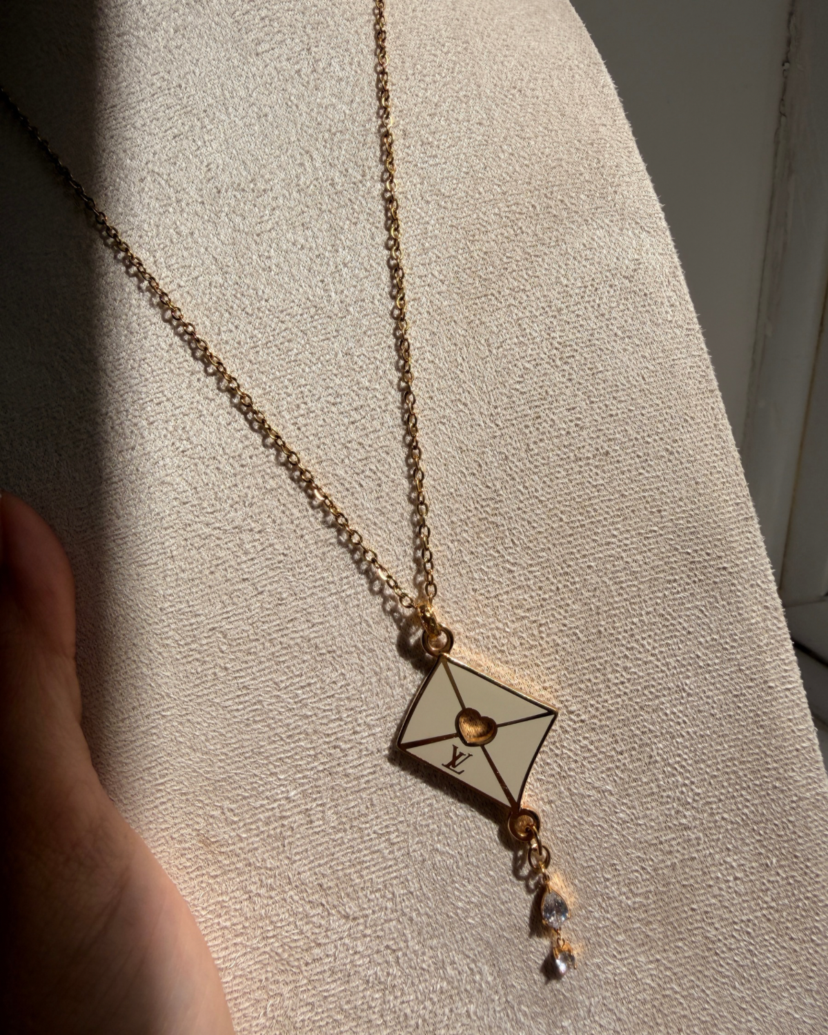 Authentic Louis Vuitton Love Letter Reworked Necklace