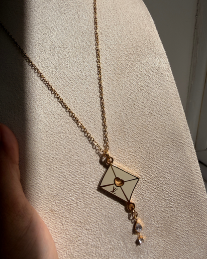 Authentic Louis Vuitton Love Letter Reworked Necklace