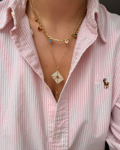 Authentic Louis Vuitton Love Letter Reworked Necklace