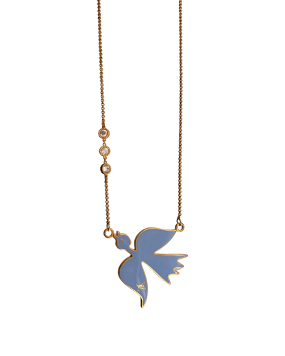 Authentic Louis Vuitton Blue Bird Reworked Necklace