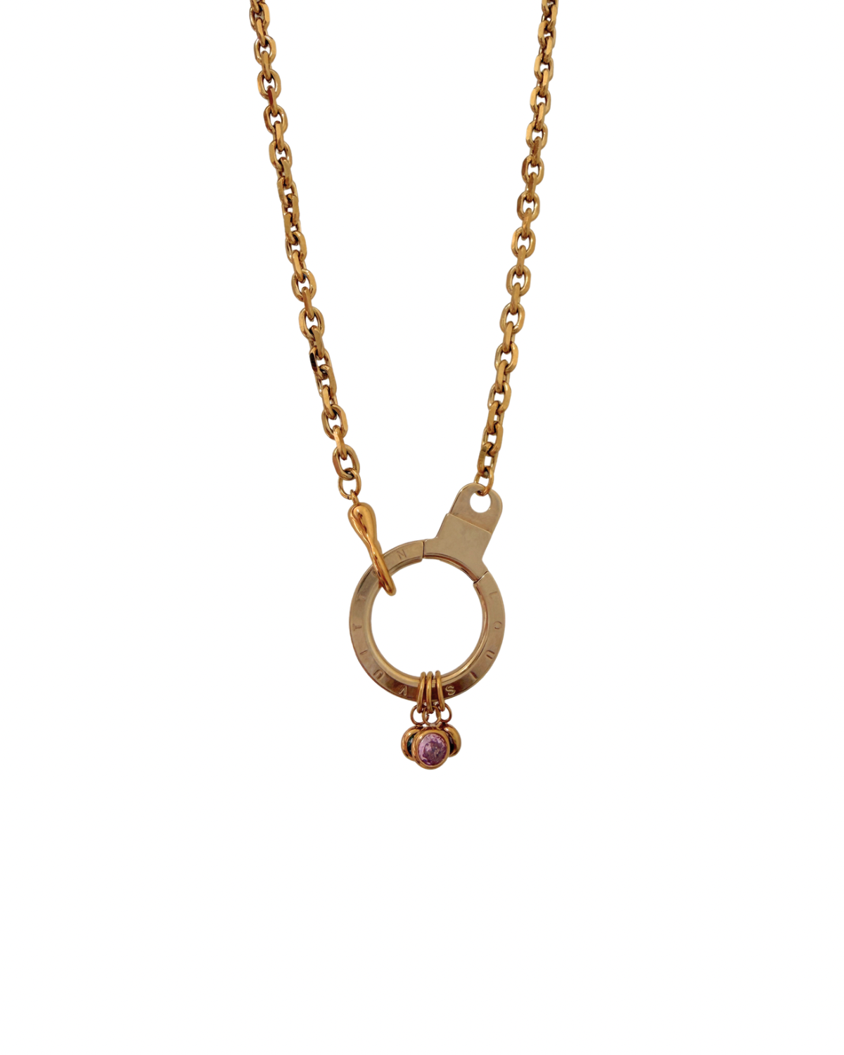 Authentic Louis Vuitton Rounded Clasp Reworked Necklace