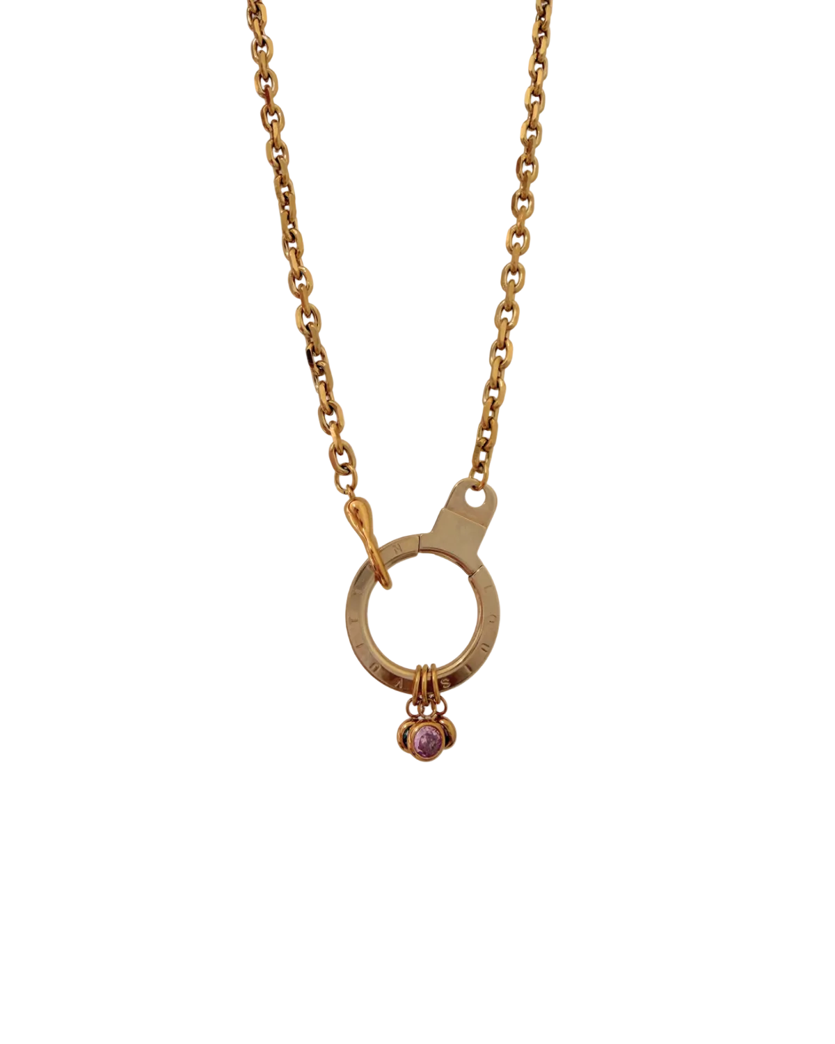 Authentic Louis Vuitton Rounded Clasp Reworked Necklace
