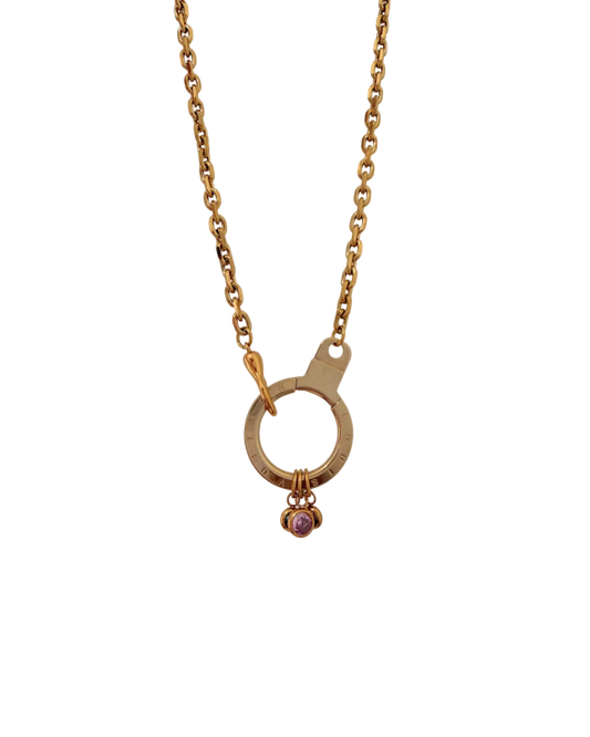 Authentic Louis Vuitton Rounded Clasp Reworked Necklace