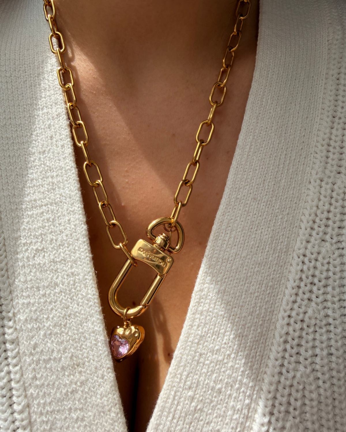 Authentic Louis Vuitton Clasp Reworked Necklace