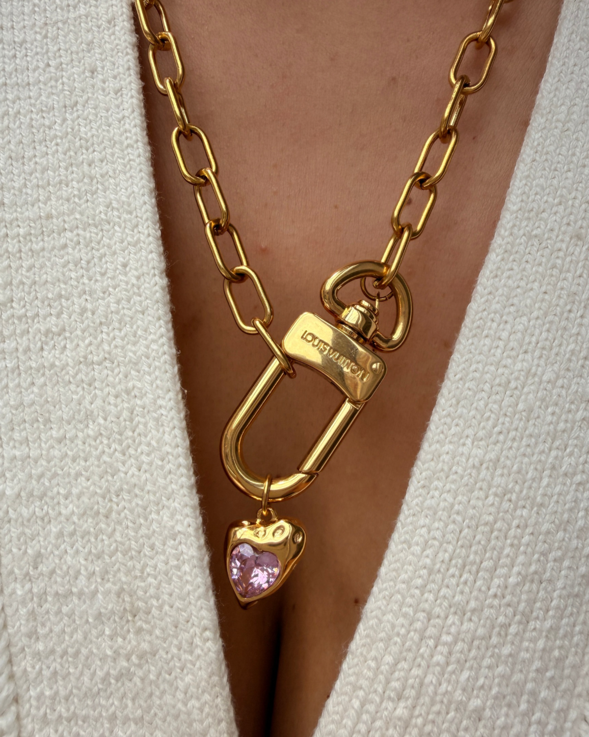 Authentic Louis Vuitton Clasp Reworked Necklace