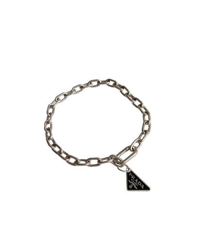 Authentic Prada Logo Charm Bracelet Pre-owned