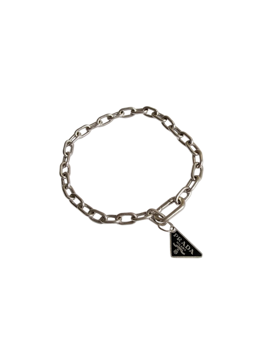 Authentic Prada Logo Charm Bracelet Pre-owned