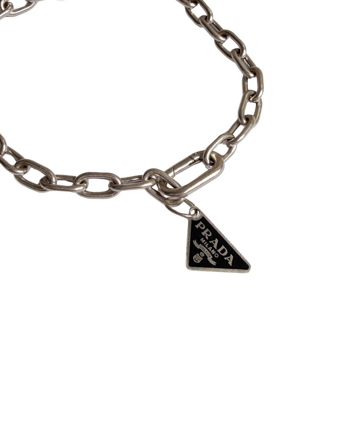 Authentic Prada Logo Charm Bracelet Pre-owned