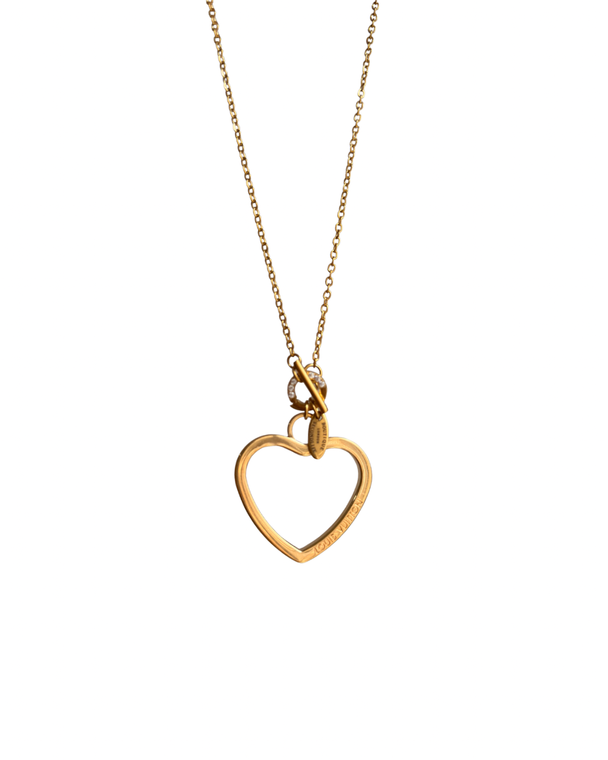 Authentic Louis Vuitton Coeur Big Charm- Reworked Necklace