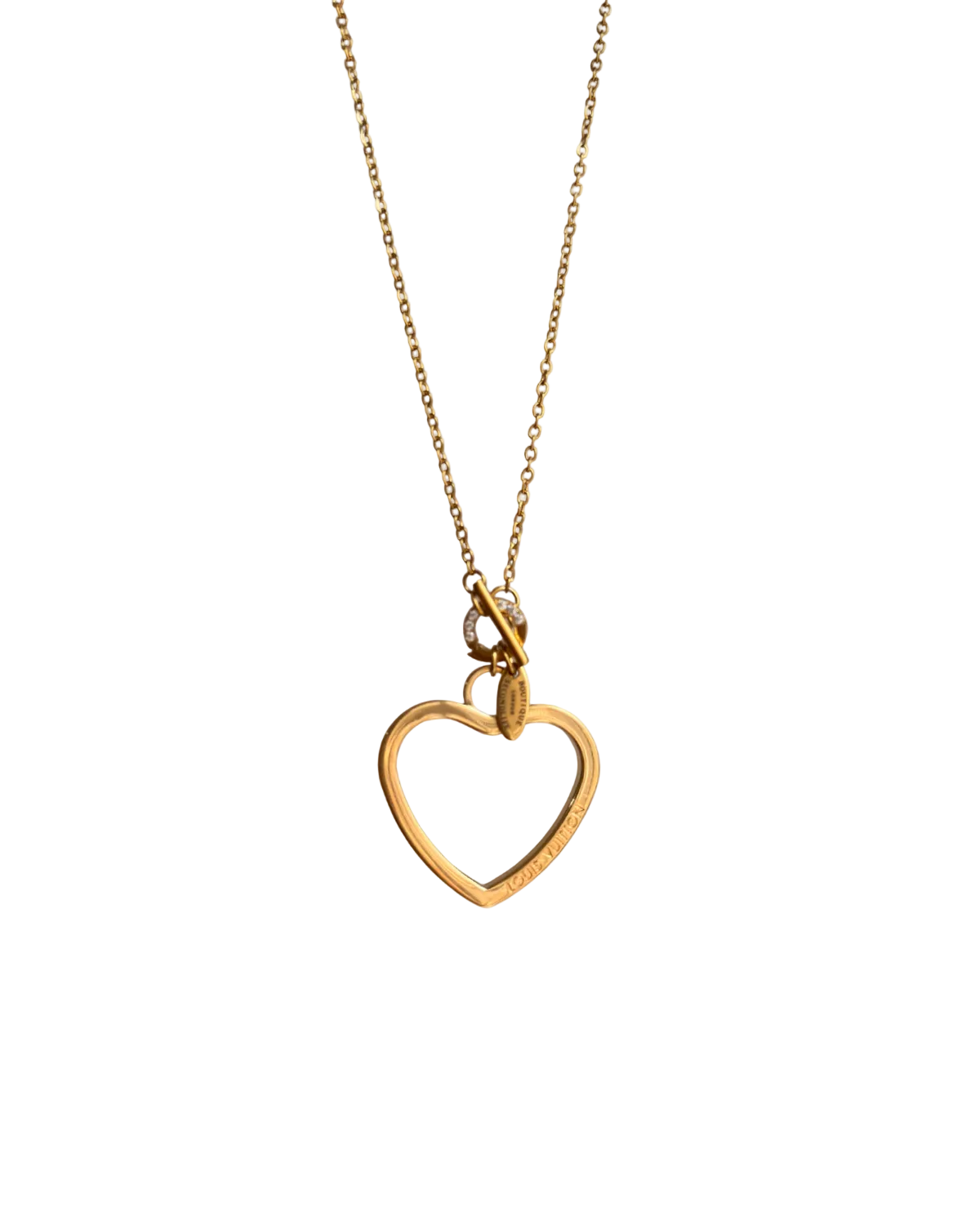Authentic Louis Vuitton Coeur Big Charm- Reworked Necklace