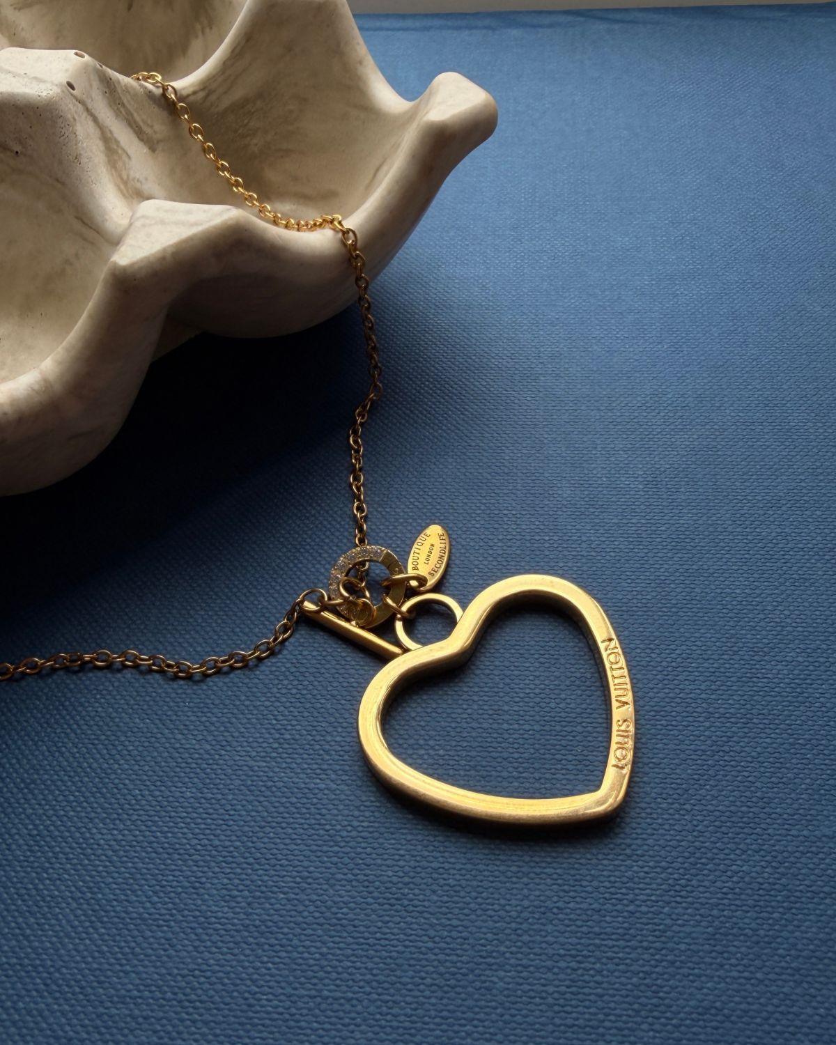 Authentic Louis Vuitton Coeur Big Charm- Reworked Necklace