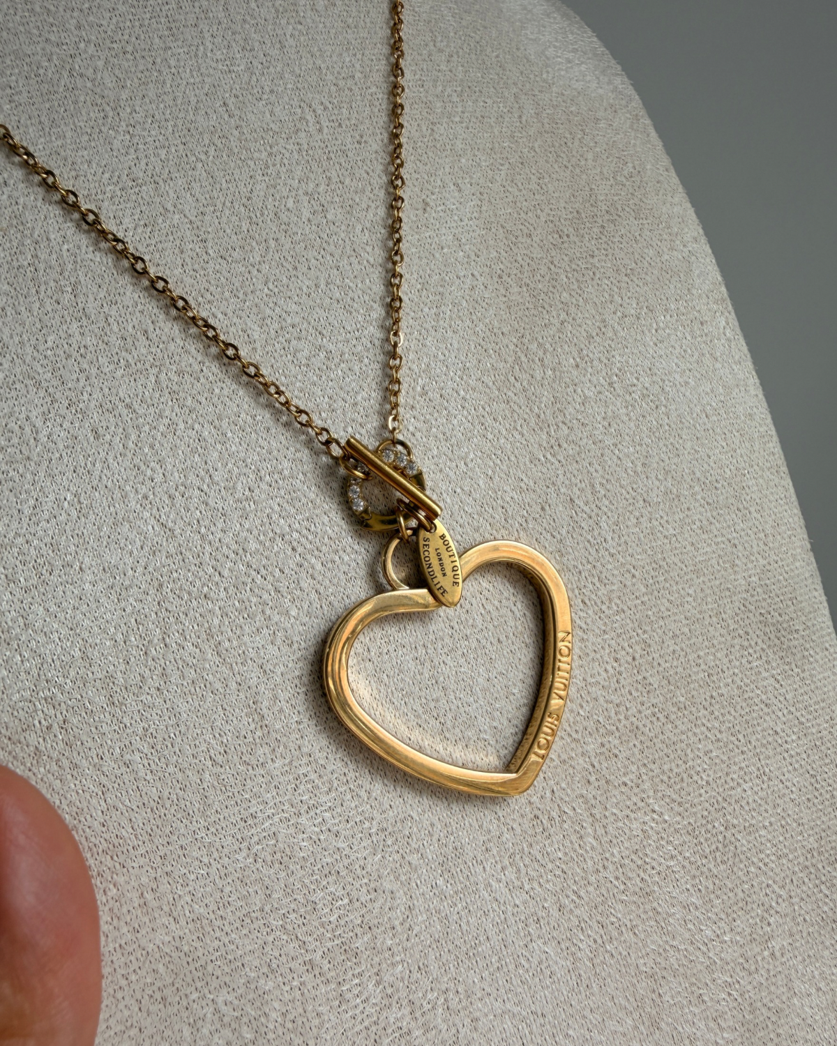 Authentic Louis Vuitton Coeur Big Charm- Reworked Necklace