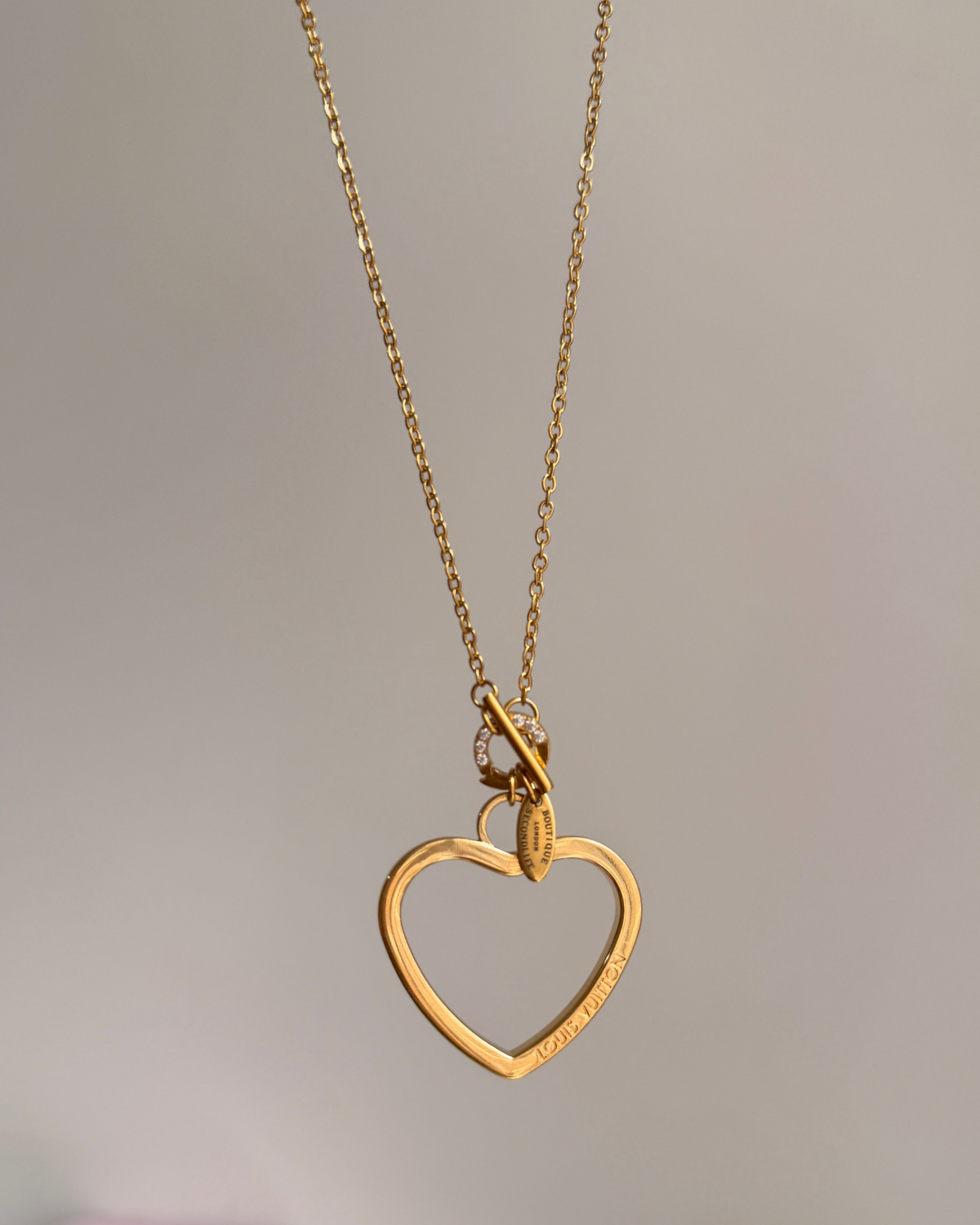 Authentic Louis Vuitton Coeur Big Charm- Reworked Necklace