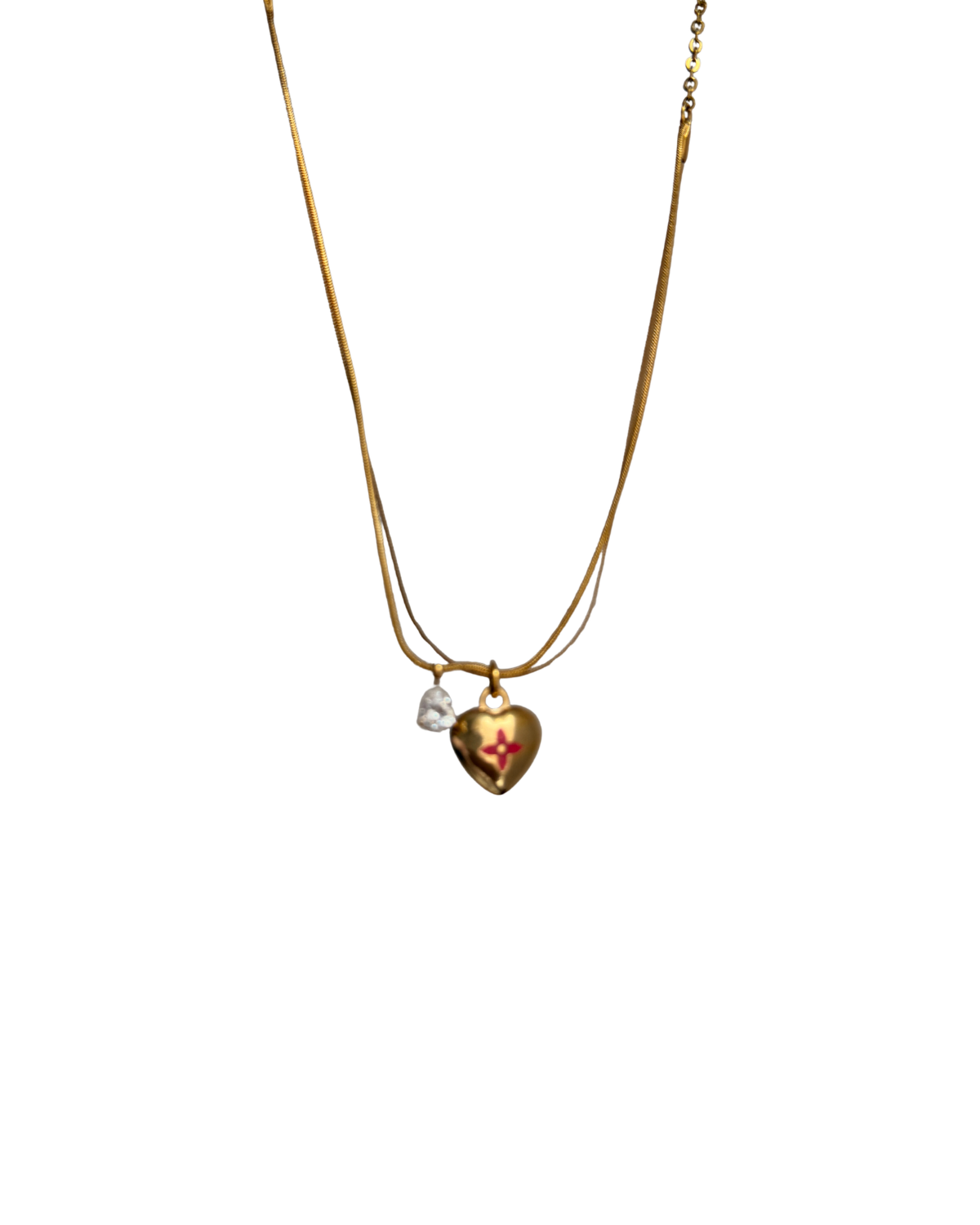 Authentic Louis Vuitton Pendant Mini Coeur -Reworked Necklace