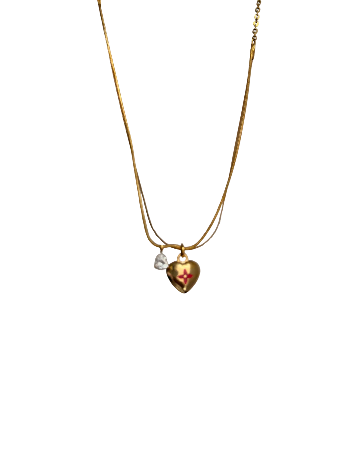 Authentic Louis Vuitton Pendant Mini Coeur -Reworked Necklace