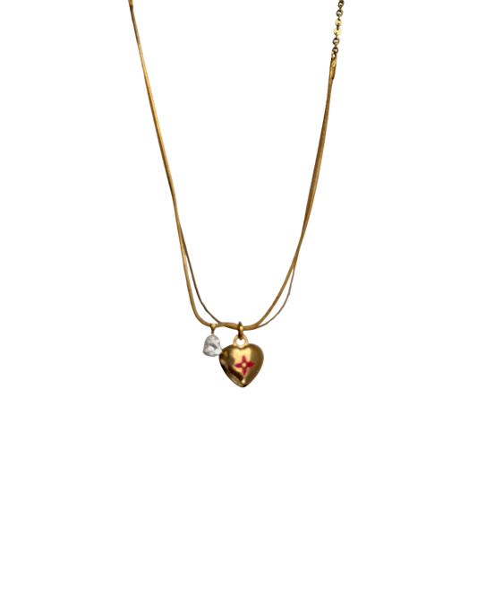 Authentic Louis Vuitton Pendant Mini Coeur -Reworked Necklace