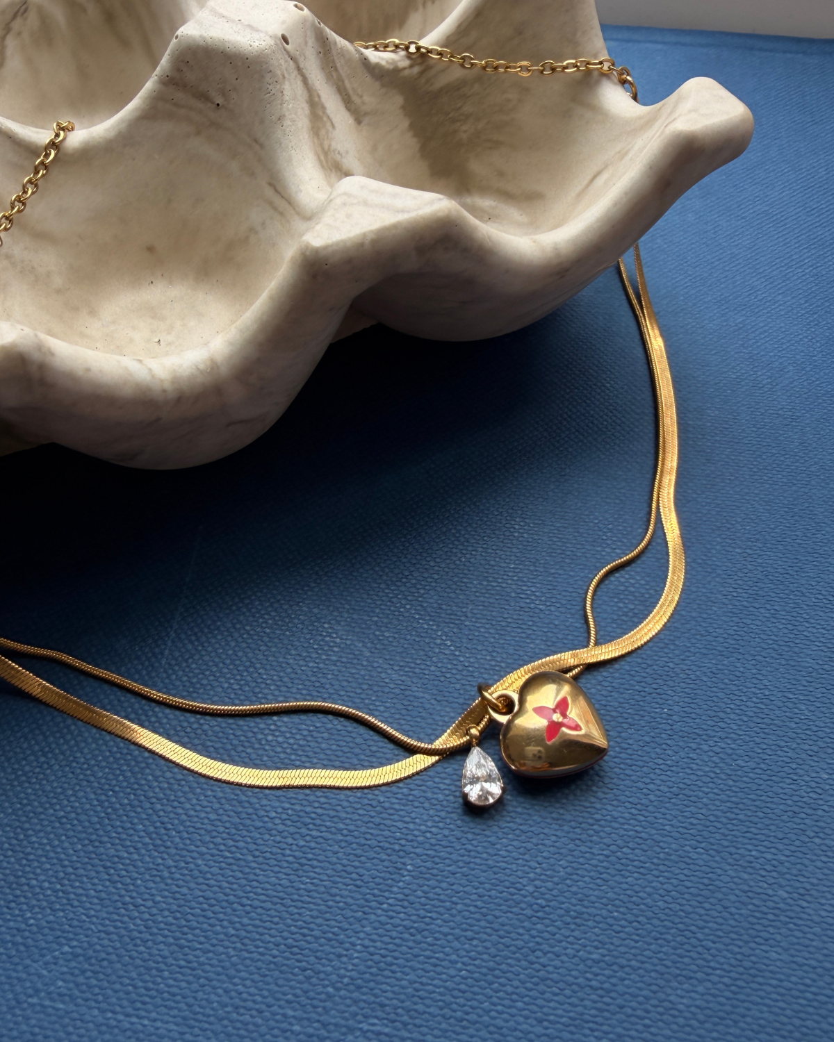 Authentic Louis Vuitton Pendant Mini Coeur -Reworked Necklace