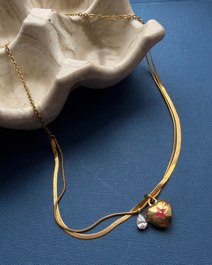 Authentic Louis Vuitton Pendant Mini Coeur -Reworked Necklace