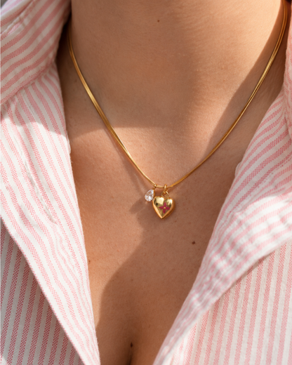 Authentic Louis Vuitton Pendant Mini Coeur -Reworked Necklace