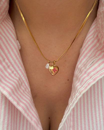 Authentic Louis Vuitton Pendant Mini Coeur -Reworked Necklace
