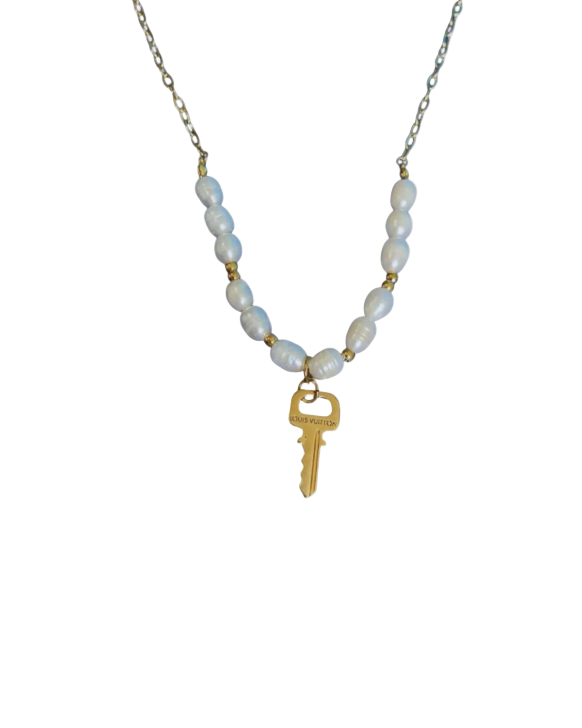 Authentic Louis Vuitton Key Nude Pendant Pears Necklace