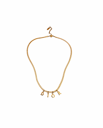 Authentic Dior Pendant speallout- Repurposed Necklace