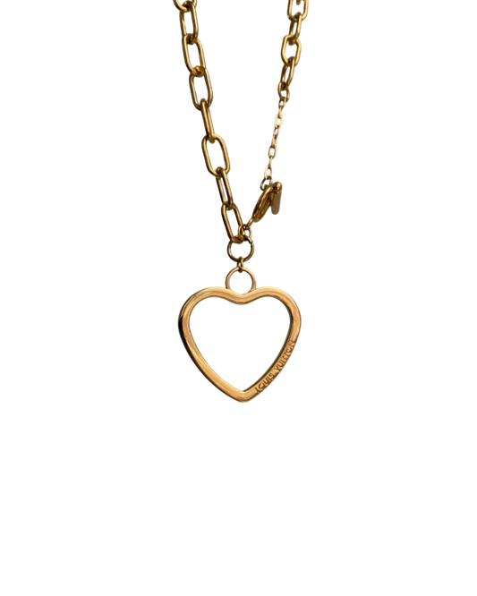 Authentic Louis Vuitton Big Coeur Charm- Reworked Choker