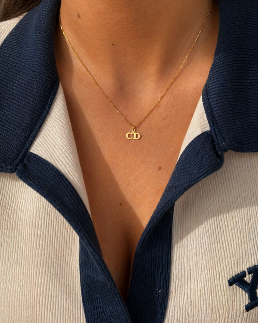 Authentic Dior CD Tag- Dainty and Reworked Necklace