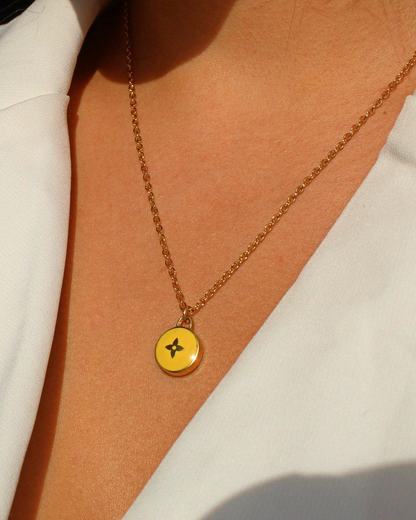 Authentic Louis Vuitton Yellow Pendant Pastilles- Necklace