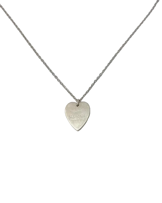 Authentic Gucci Pendant heart Reworked Necklace